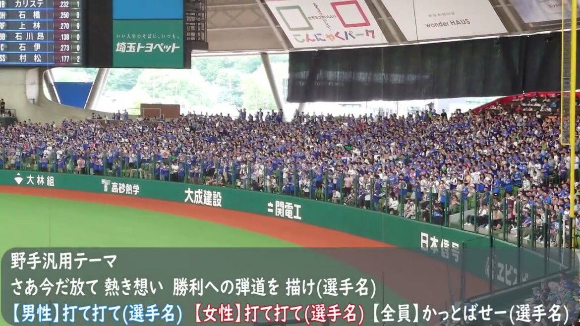 中日ドラゴンズ　野手汎用応援歌（歌詞付き）石橋Ver.　ベルーナドーム　2025.6.15