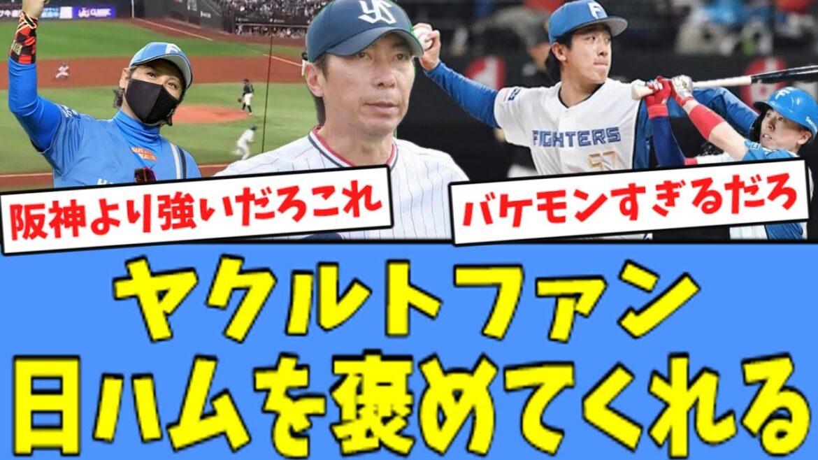 【完勝】ヤクルトファン、"スイープ"した日ハムを褒めてくれる！！