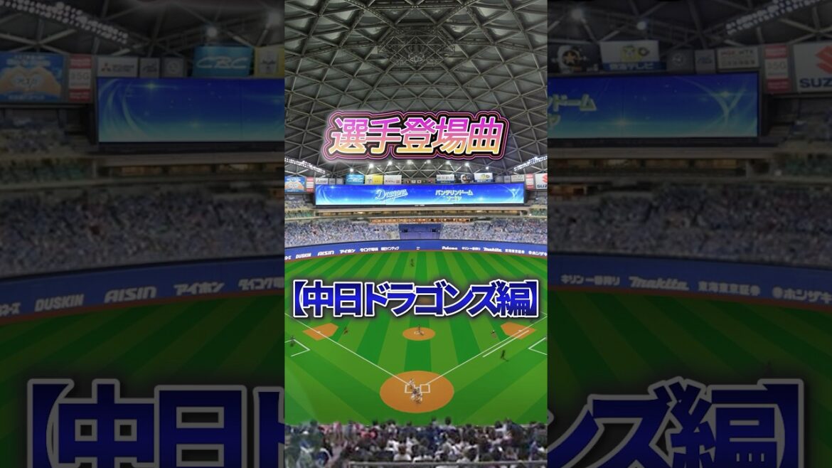 選手登場曲【中日ドラゴンズ】#npb #野球 #プロ野球 #12球団 #中日ドラゴンズ