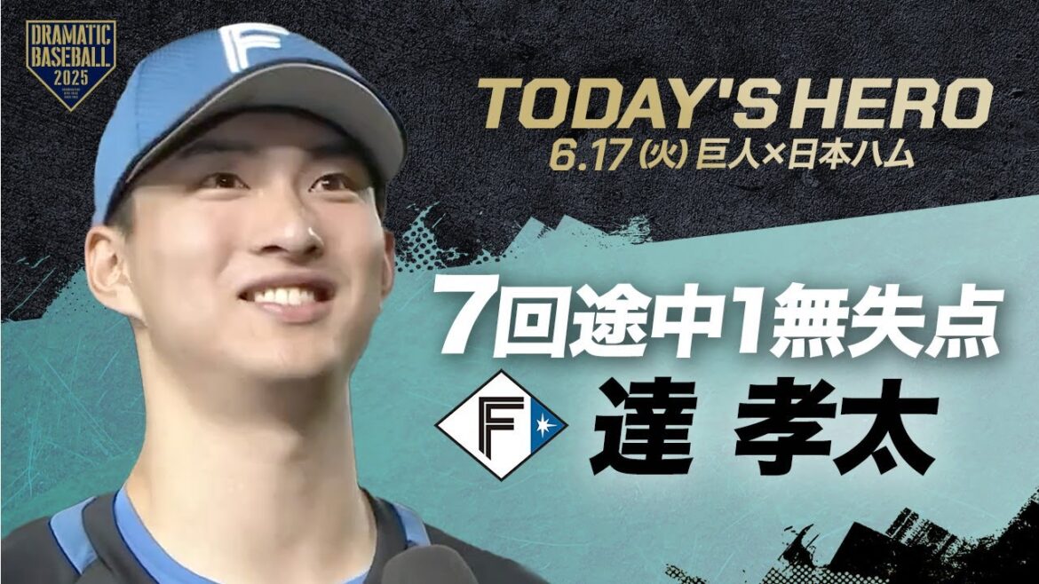 【今日のヒーロー】日本ハム・達孝太【巨人×日本ハム】