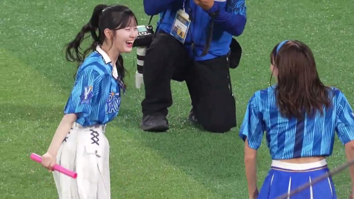 【ハマスタバトル】AKB48と対決！diana、さすがのバトンパスで大差を広げるが、AKB48のアンカーはかなり速いぞ！快足を披露！(2025.6.17/横浜スタジアム）