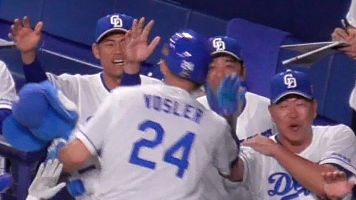 ボスラー逆転3ランHRの瞬間 大盛り上がりのドラゴンズベンチ  井上監督は右肩が痛そう　中日ドラゴンズVSオリックス・バファローズ　2025/06/18