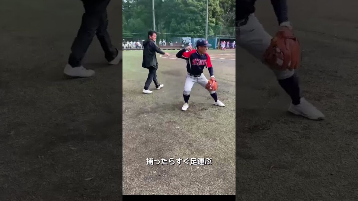 ゴロ捕球はこんな感じ(^^)/ #試合前練習 #野球 #内野手 #守備練習 ゴロ捕球はこんな感じ(^^)/ #試合前練習 #野球 #内野手 #守備練習