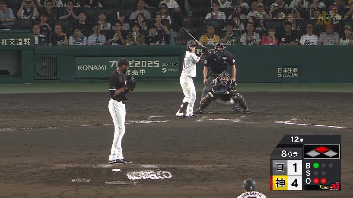 【しぶとく】8回裏 #中野拓夢 選手のライト前タイムリーヒット【2025/6/18Ｔ－Ｍ】