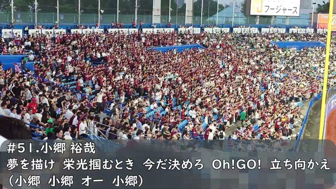 楽天イーグルス　小郷コール→小郷裕哉応援歌（歌詞付き）交流戦　明治神宮野球場　2025.6.17