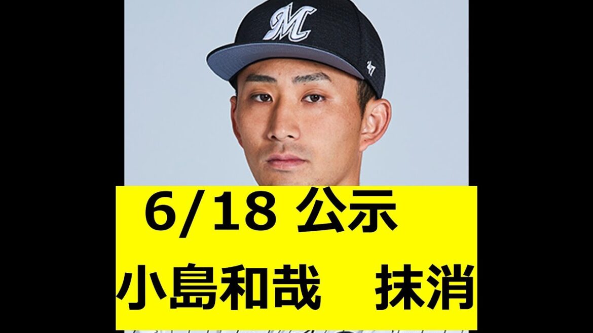 6月18日 公示 小島和哉 抹消 6月18日 公示 小島和哉 抹消