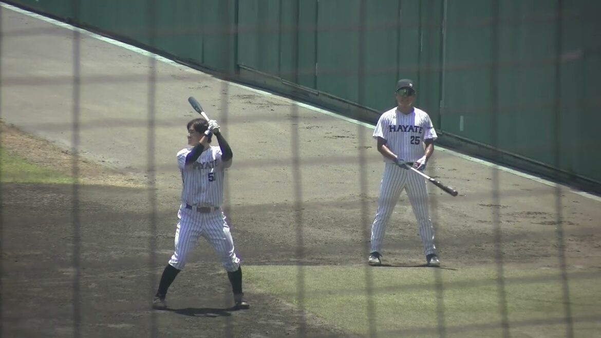 くふうハヤテベンチャーズ 鈴木将平選手と松本陣選手が試合前に素振り・会話 2025/6/17 ちゅ～るスタジアム