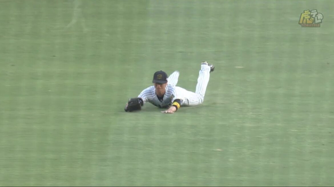 【超美技】2回表 #近本光司 選手がセンターへの浅い打球をダイビングキャッチ！走者戻れずダブルプレー！【2025/6/20Ｔ－Ｈ】