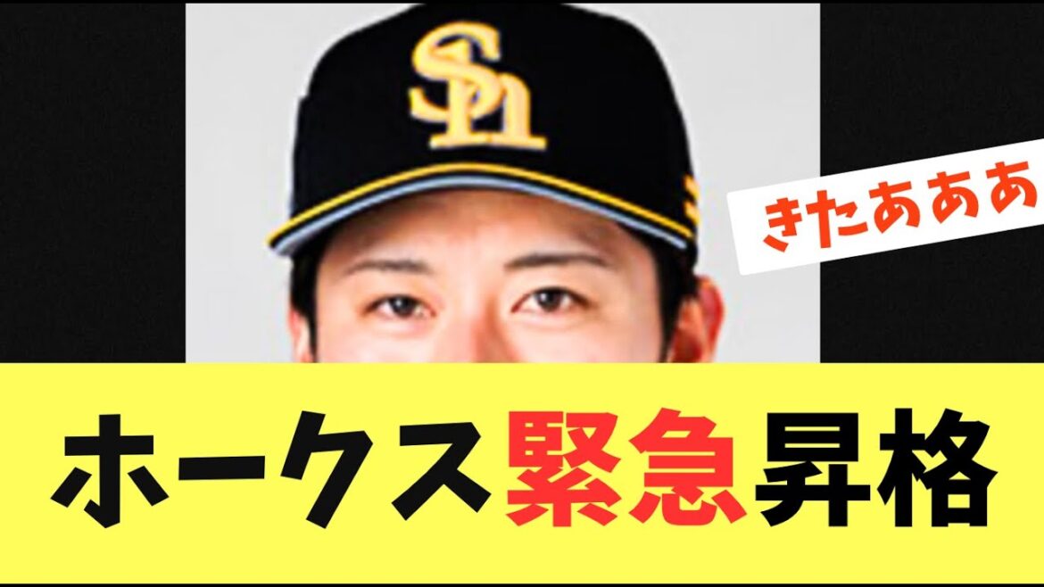 【昇格】ソフトバンクホークス支配下登録！！中継ぎ補強へついに川口冬弥