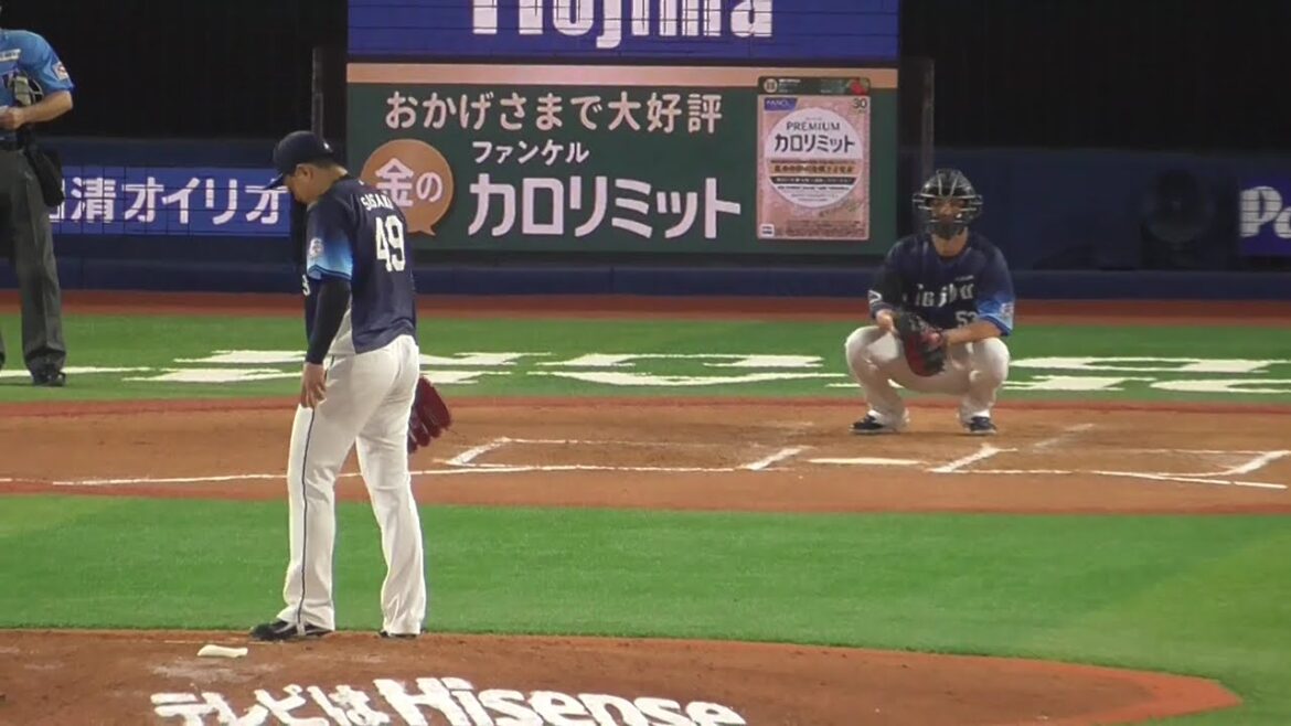 2025年6月18日交流戦 埼玉西武・佐々木 健 投手の準備投球（ボールデッド中)