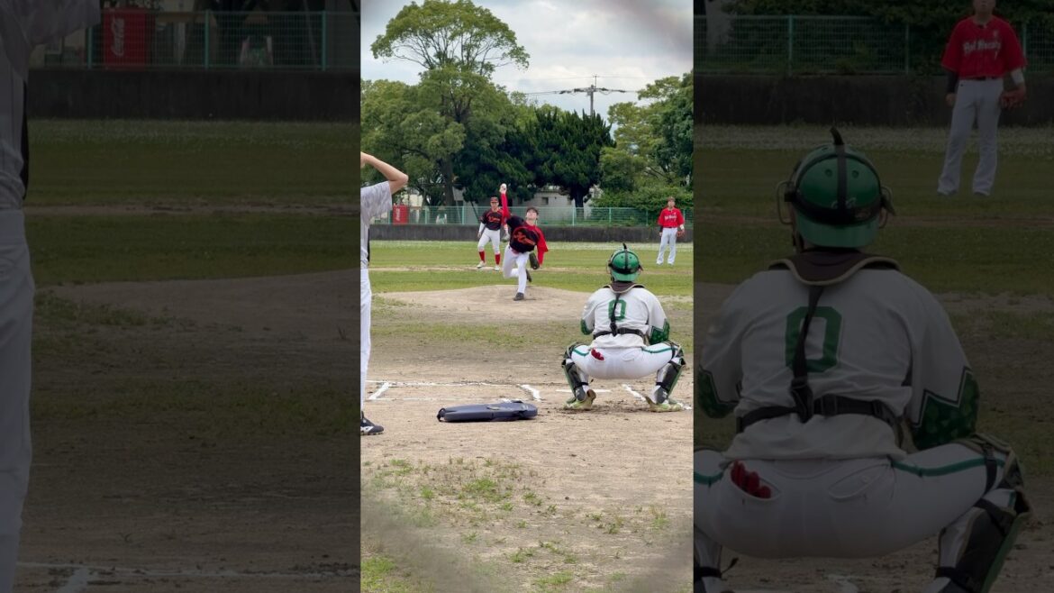 たまに出る宇宙開発ボール⚾️🚀 #草野球 #野球 #ピッチング