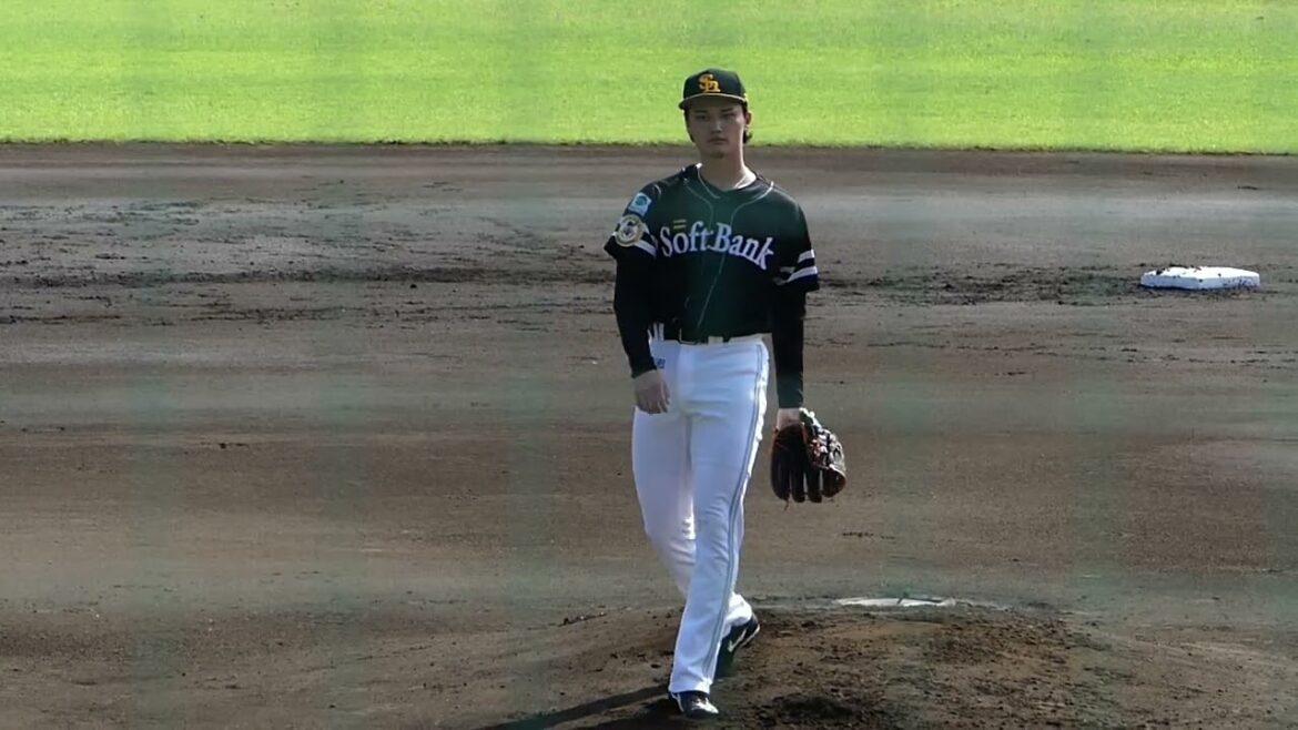 2025年6月19日 NPB交流戦  福岡ソフトバンクホークス3軍・田上 奏大 投手の準備投球