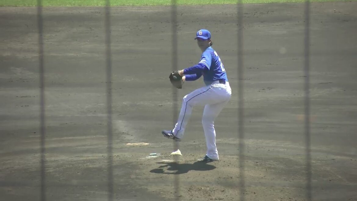 中日ドラゴンズ 松木平優太投手 投球練習 2025/6/17 ちゅ～るスタジアム