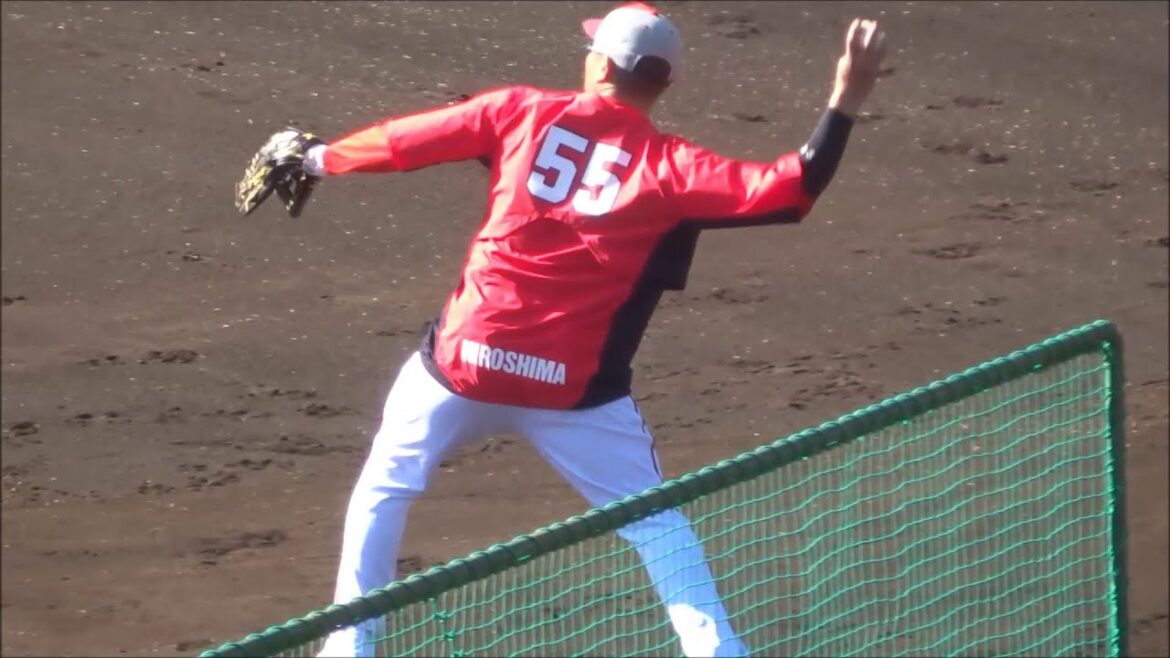 ファースト：前川誠太・松山竜平 / セカンド：メヒア・羽月隆太郎、守備練習　～広島カープ春季日南キャンプ2025～