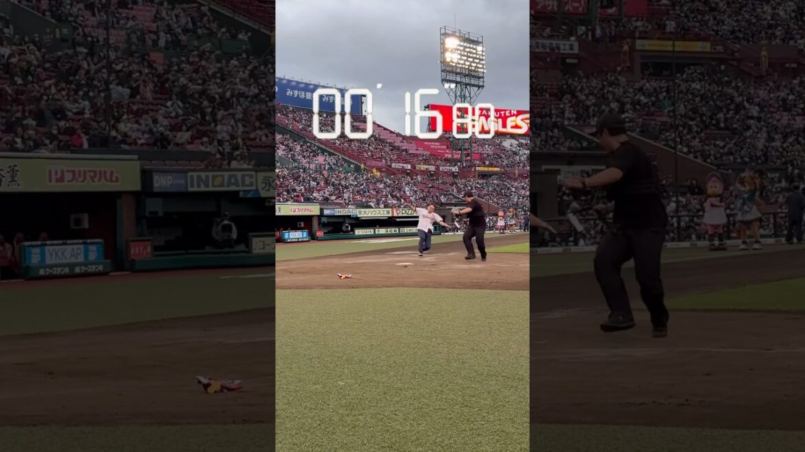 #東北楽天ゴールデンイーグルス 試合後ミニライブ定番のベースランニングのタイムは！？#ファンキー加藤 #まわせ！#RakutenEagles #キ！ #ベースランニング