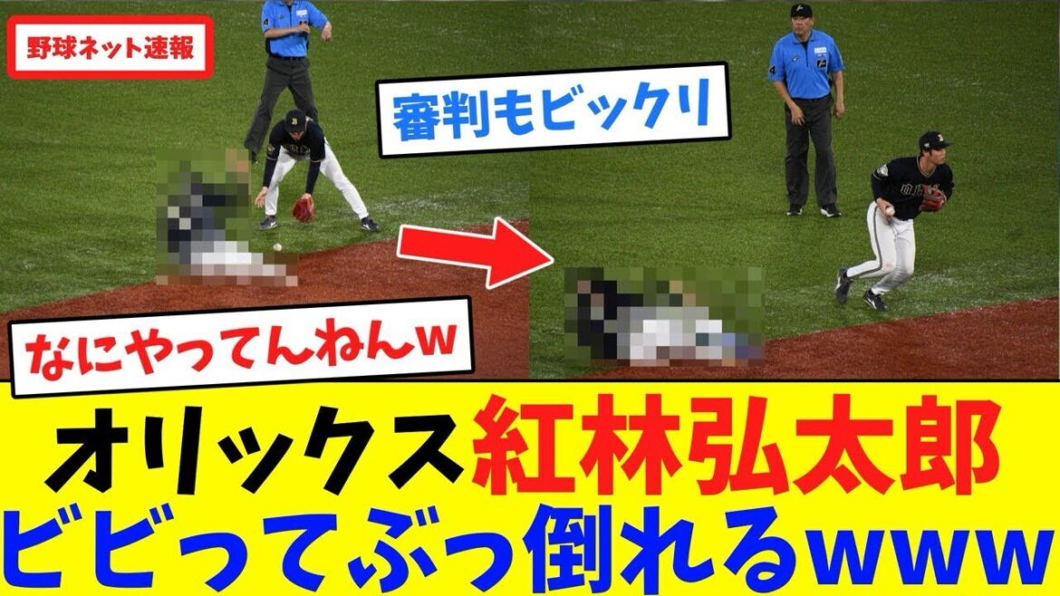 オリックス紅林弘太郎、ビビってぶっ倒れるwww 【ネット反応集】