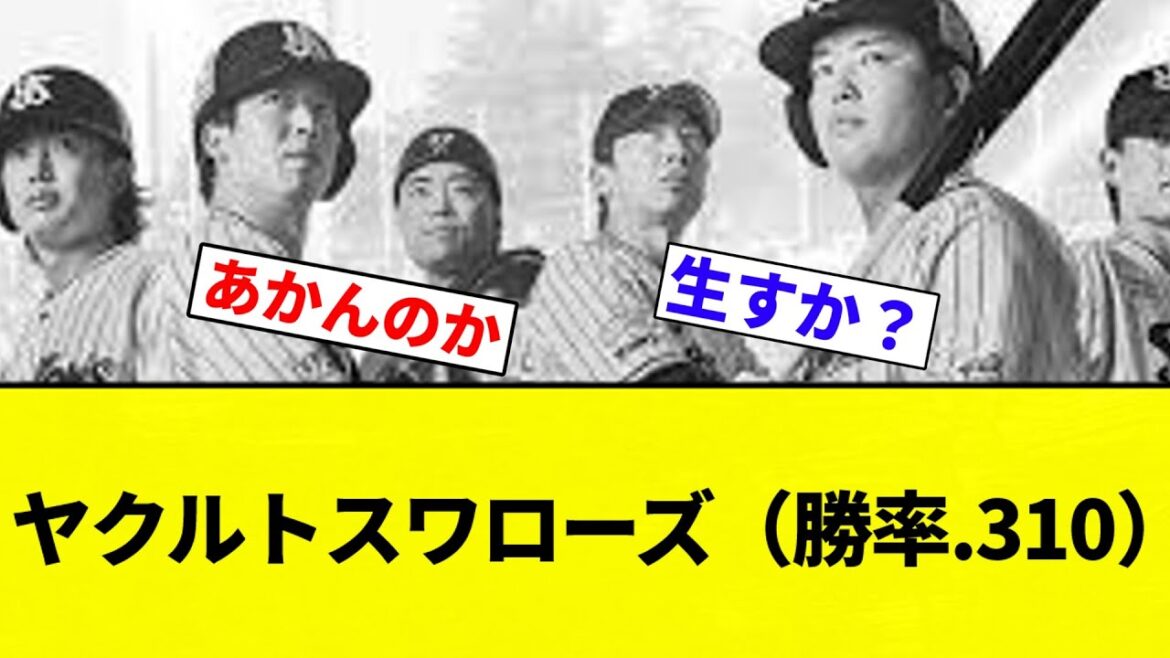 【お笑い】ヤクルトスワローズ（勝率.310）　【プロ野球反応集】【2chスレ】【なんG】