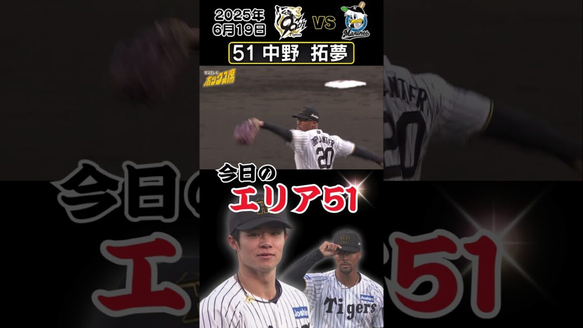 【今日のエリア51！守備職人中野】難しい打球も難なく捌き、球場を沸かせる！（2025年6月19日 阪神-ロッテ） #サンテレビボックス席
