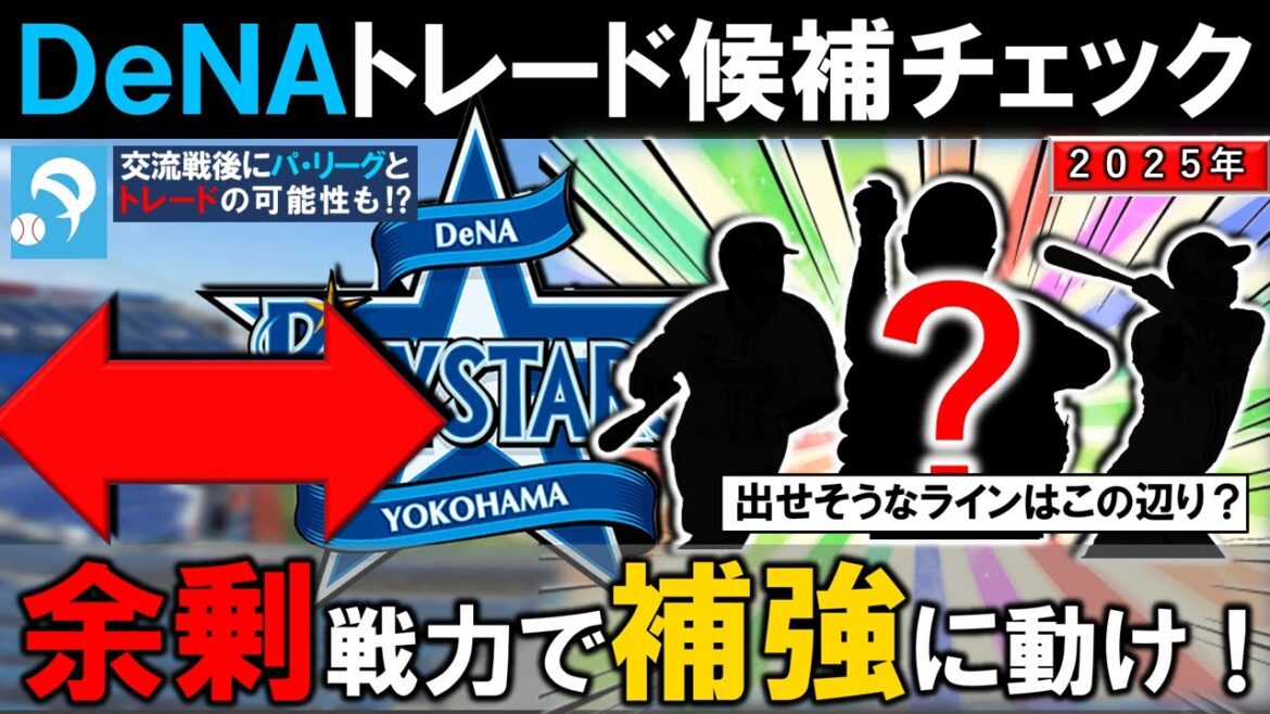 狙い目は実績ある野手に...！？【横浜DeNAトレード候補チェック】あまり１軍で起用の無い、余剰戦力で交流戦後の補強に動け！！１１球団が注目するDeNAが出せそうなラインはこの辺りに！？