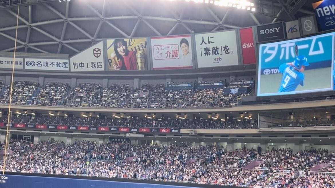 2025.6.21 北海道日本ハムファイターズ応援団がバンテリンドームナゴヤで大迫力な中島卓也選手通常版応援マジ凄い！