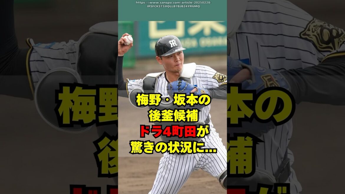 【阪神】梅野・坂本の後釜候補、ドラ4町田が驚きの状況に