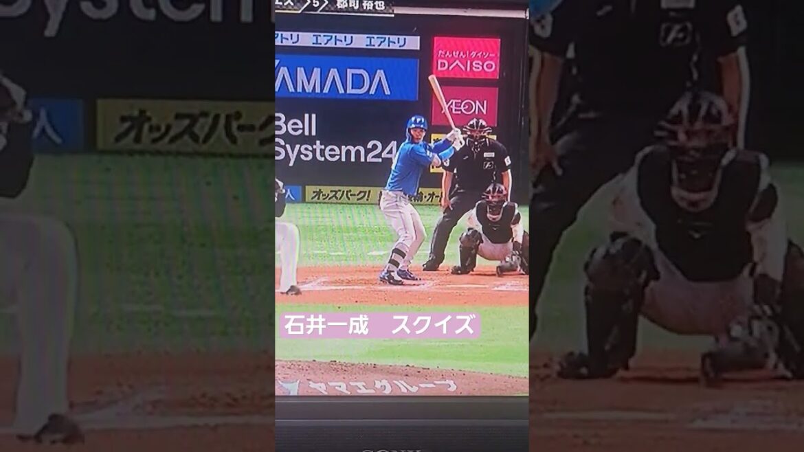 【石井一成】ファイターズ石井一成スクイズ　#北海道日本ハムファイターズ　#ファイターズ　#セカンド　#石井一成　#スクイズ