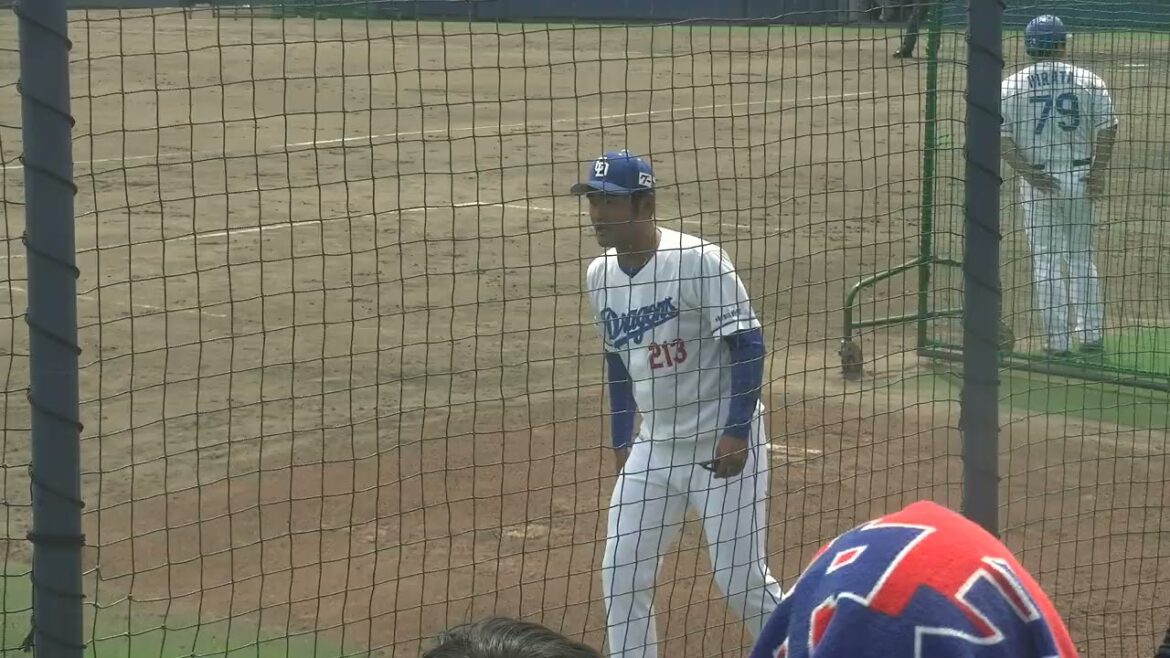 中日ドラゴンズ ブルペン 石川翔投手がシャドウピッチング 森山暁生投手がコーチの指示を受ける? 菊田翔友投手が投球練習 2025/6/20 ナゴヤ球場