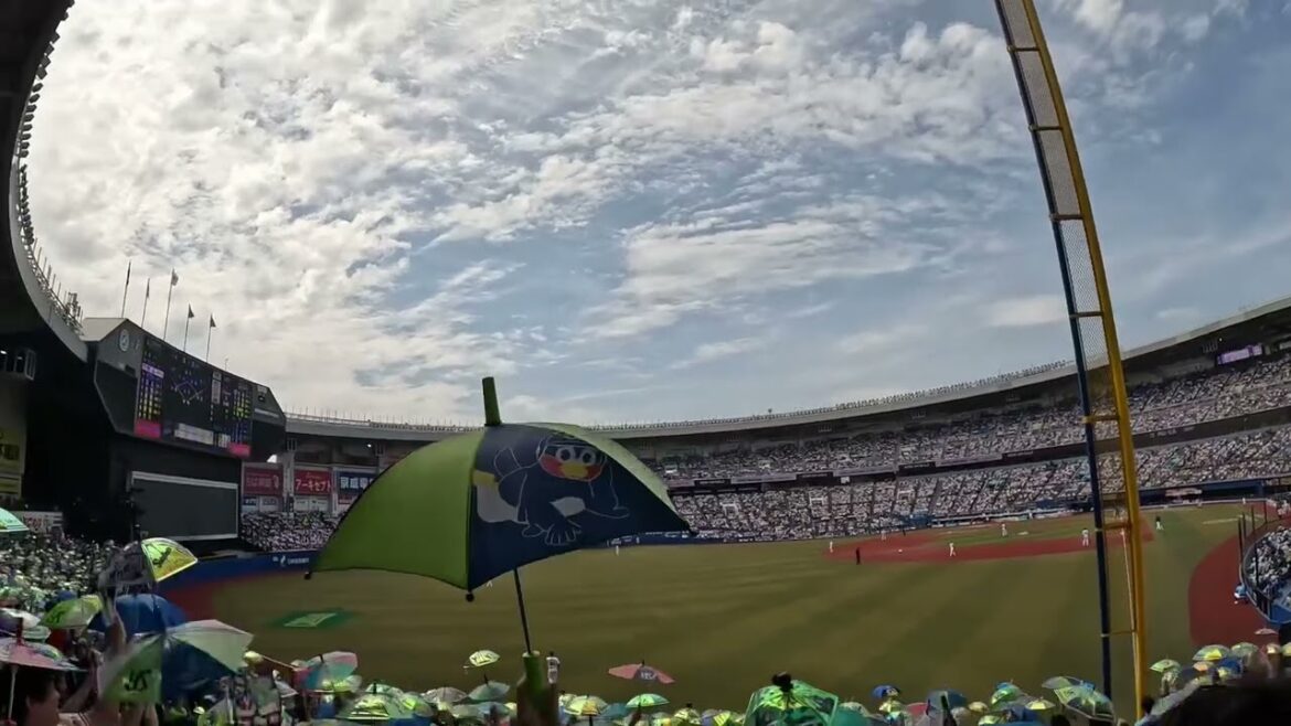 2025/6/15 ZOZOマリンスタジアム 1回表 ヤクルトの攻撃 内山壮真2ランホームランで先制