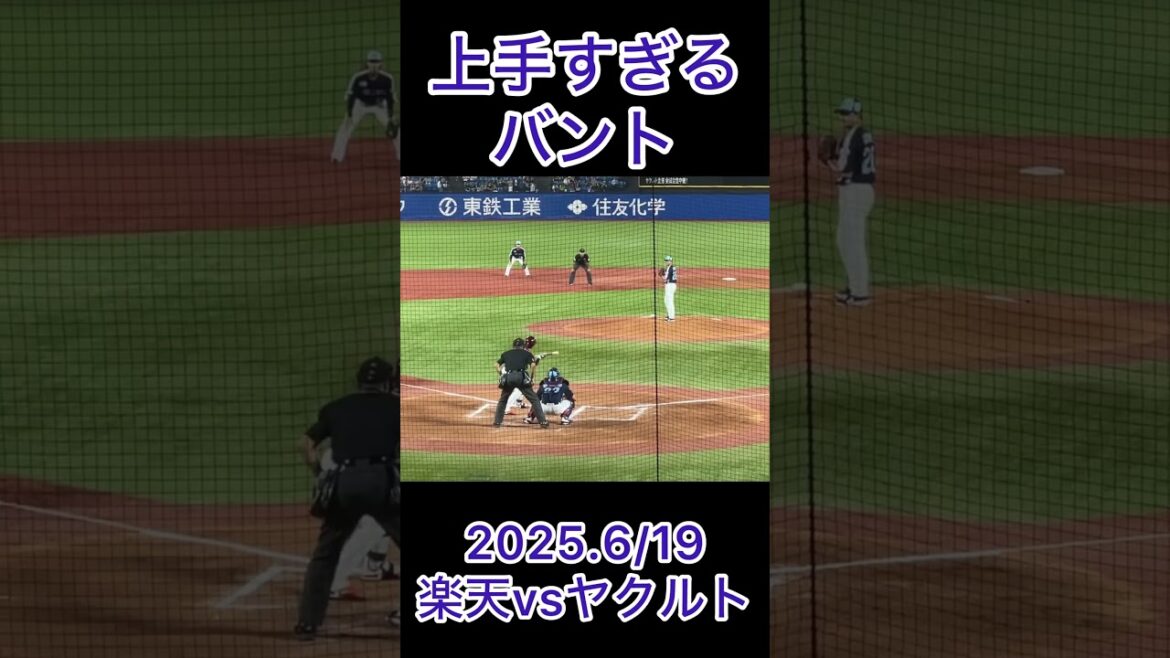 バント上手すぎやろ… #岸孝之　#shorts #楽天イーグルス