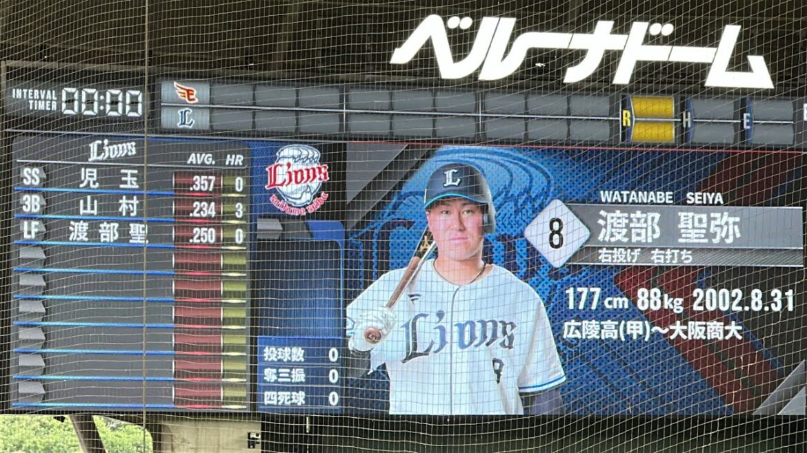 【二軍戦】渡部聖弥スタメン！ ライオンズ試合前スタメン発表【西武vs楽天】2025/6/24