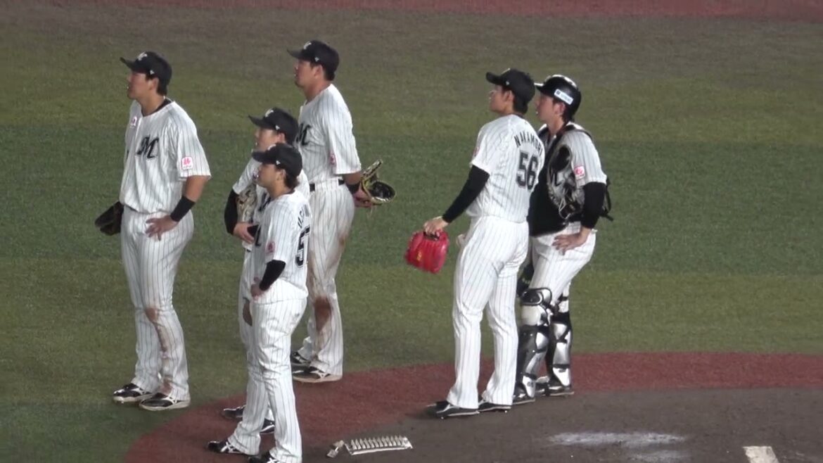 2025 交流戦【千葉ロッテマリーンズ】阿部監督からのリクエストでマウンドでハイタッチを待つ千葉ロッテ選手 現地映像 【巨人戦】