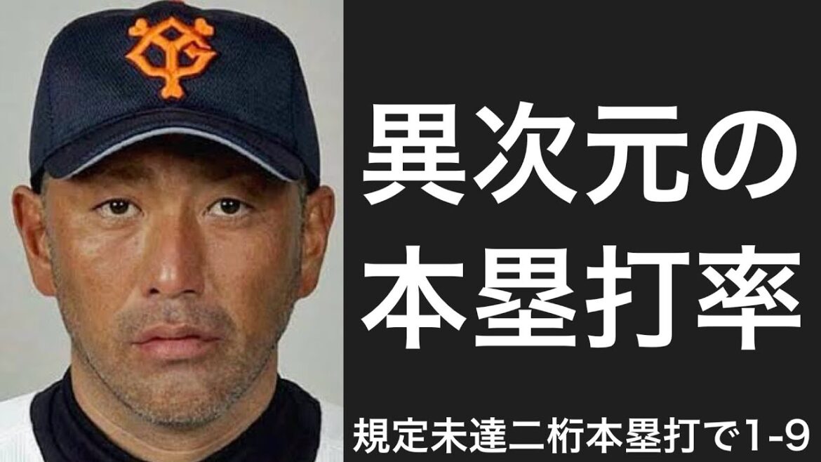 規定未達で二桁本塁打を記録した選手で1-9