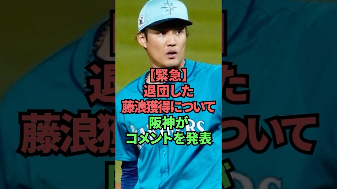 【緊急】退団した藤波獲得について阪神がコメントを発表 【緊急】退団した藤波獲得について阪神がコメントを発表