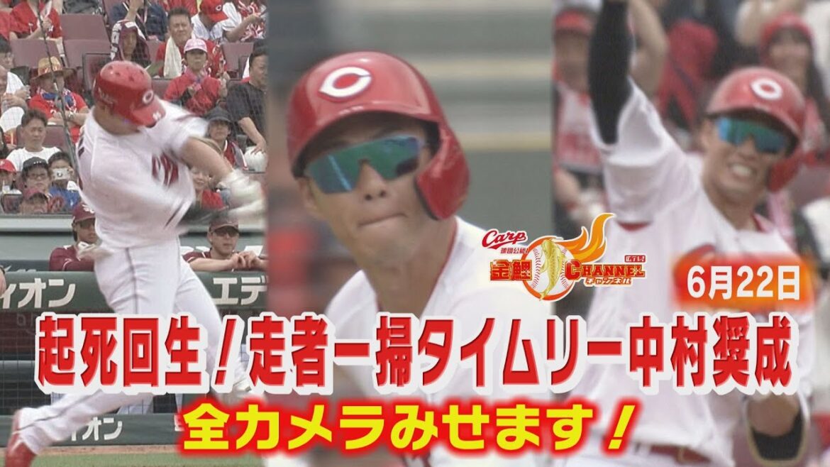 【全カメラ見せます！】中村奨成の一打！新井監督特大のガッツポーズ