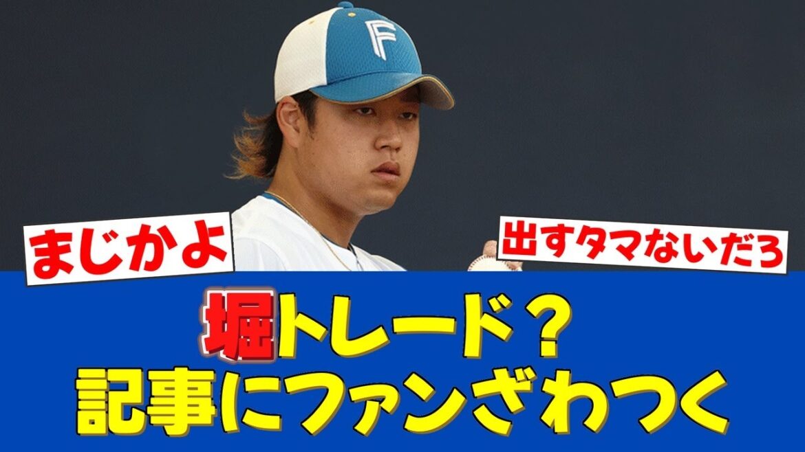 【違和感...】ヤクルトが堀瑞輝をトレード候補に。しかし交換要員は...？【日ハムファンの反応】【F速報】