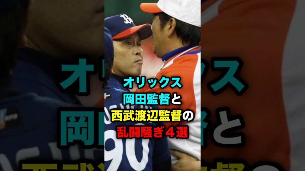 オリックス岡田監督と西武渡辺監督の乱闘騒ぎ４選