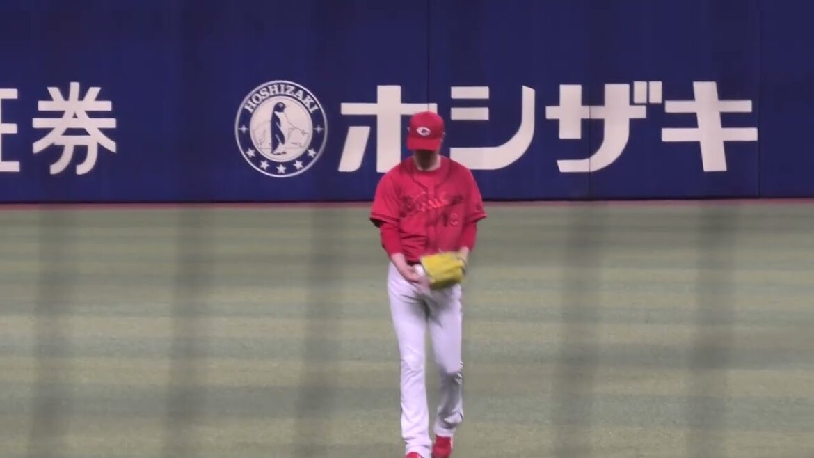 広島東洋カープ 森下暢仁投手 先発投手の試合前キャッチボール 2025/6/27 バンテリンドーム