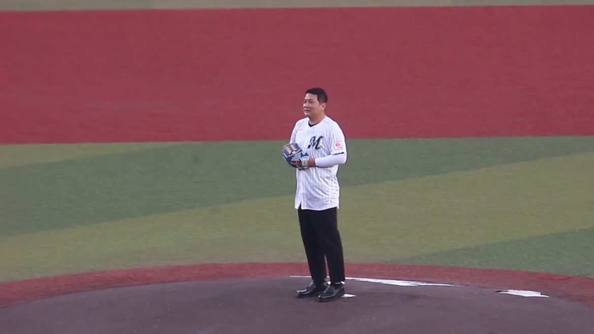 千葉ロッテマリーンズ 金泰均さんの始球式＆応援歌