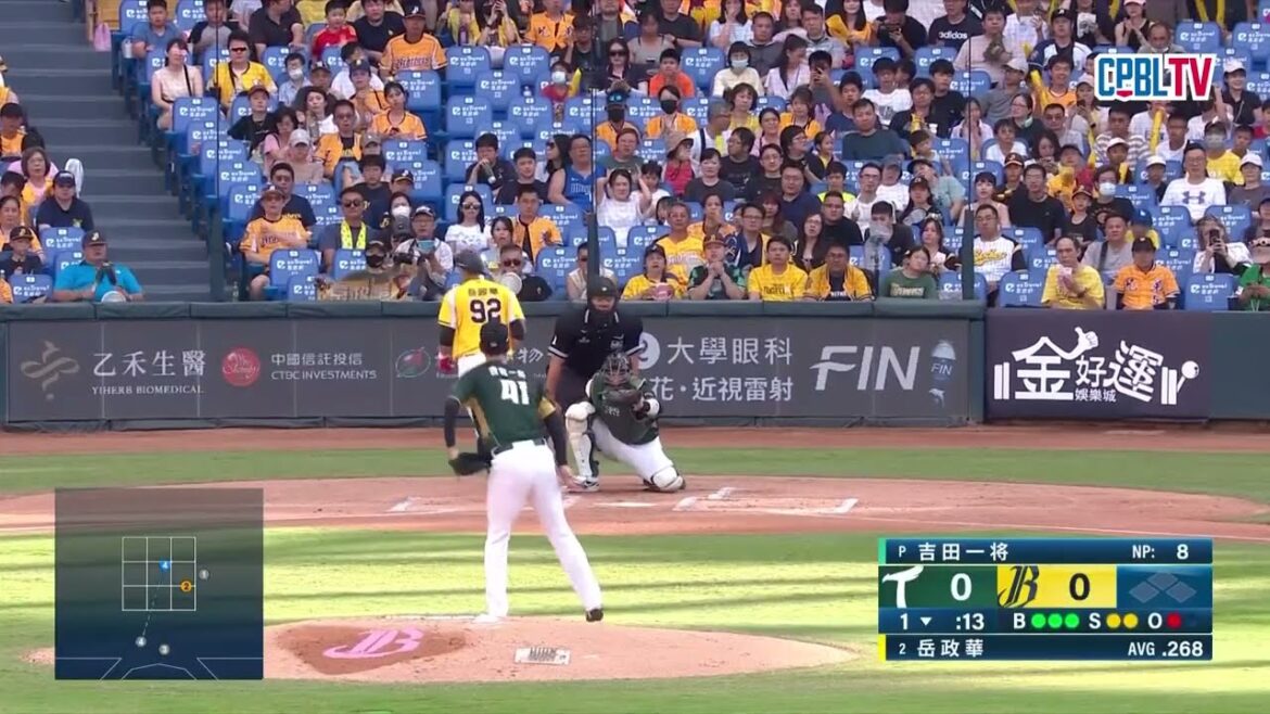 06/28 台鋼 VS 中信 一局下，吉田一將雖然投出保送，但還是馬上回穩，力保不失