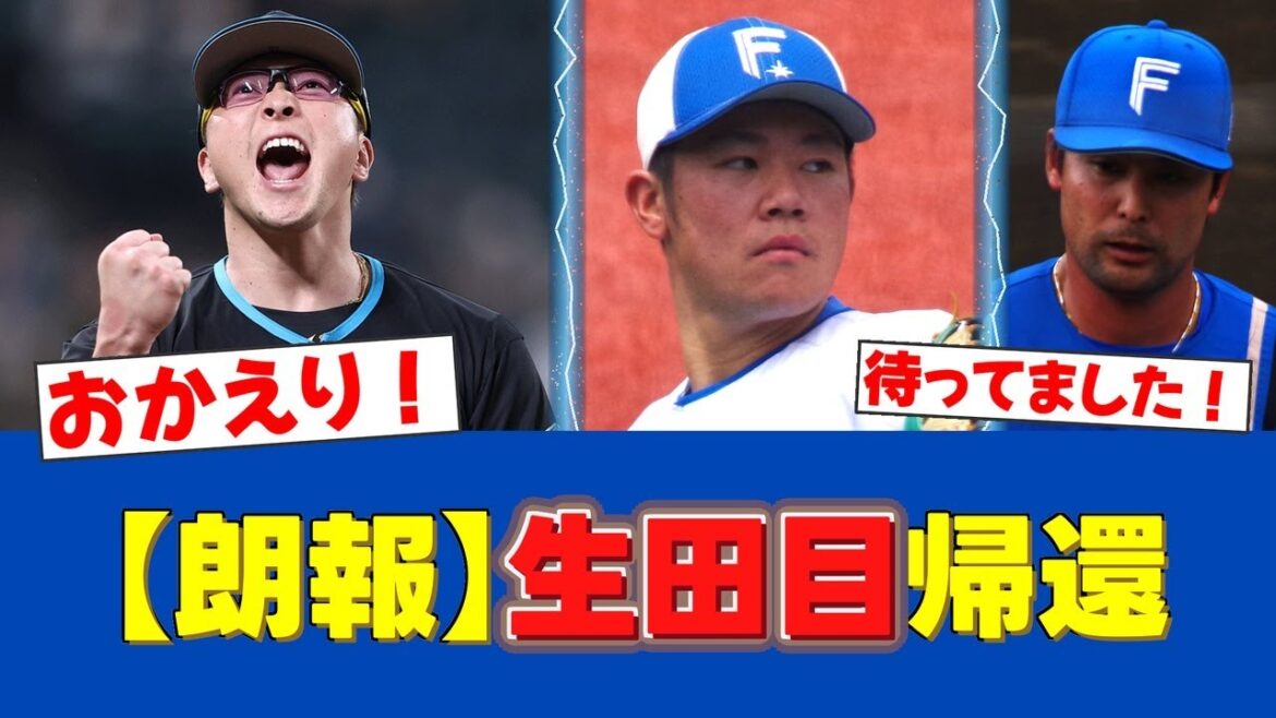 【朗報だ!!】怪我から復帰の生田目翼と絶好調の吉田賢吾が1軍昇格！ブルペンに光が差す！【日ハムファンの反応】【F速報】