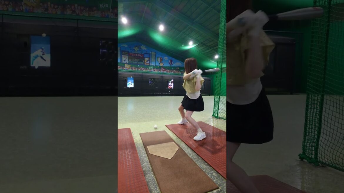 バレンティンのフォームで打ってきた #バレンティン #バッティング #野球女子 野球女子