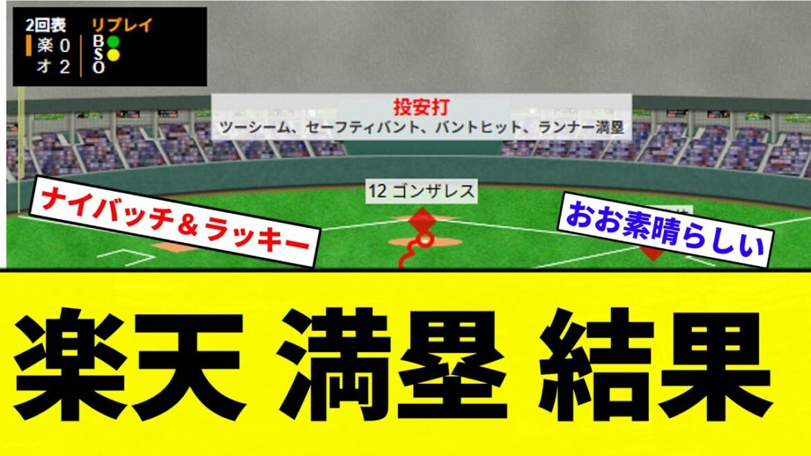 【グラスラきたああああ！！】楽天 満塁 結果【プロ野球反応集】【2chスレ】【なんG】