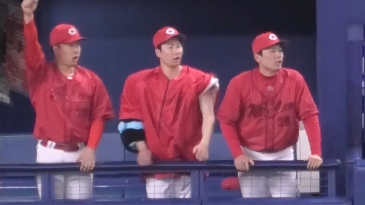 大盛穂が大ファインプレーの瞬間のカープベンチ！佐藤柳之介の初勝利の権利守る！広島東洋カープvs中日ドラゴンズ 2025年6月29日