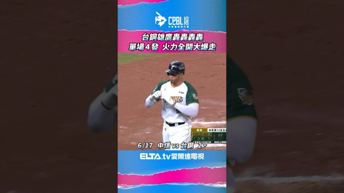 台鋼手感火燙 球球開轟 單場四發｜ 中華職棒36年例行賽