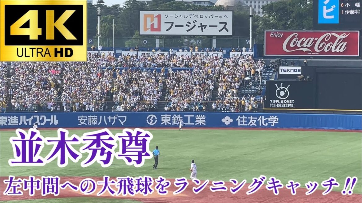 【足のスペシャリスト】左中間の大飛球をランニングキャッチ‼︎ 並木秀尊 ファインプレー‼︎ 東京ヤクルトスワローズ 阪神タイガース 2025.6/29