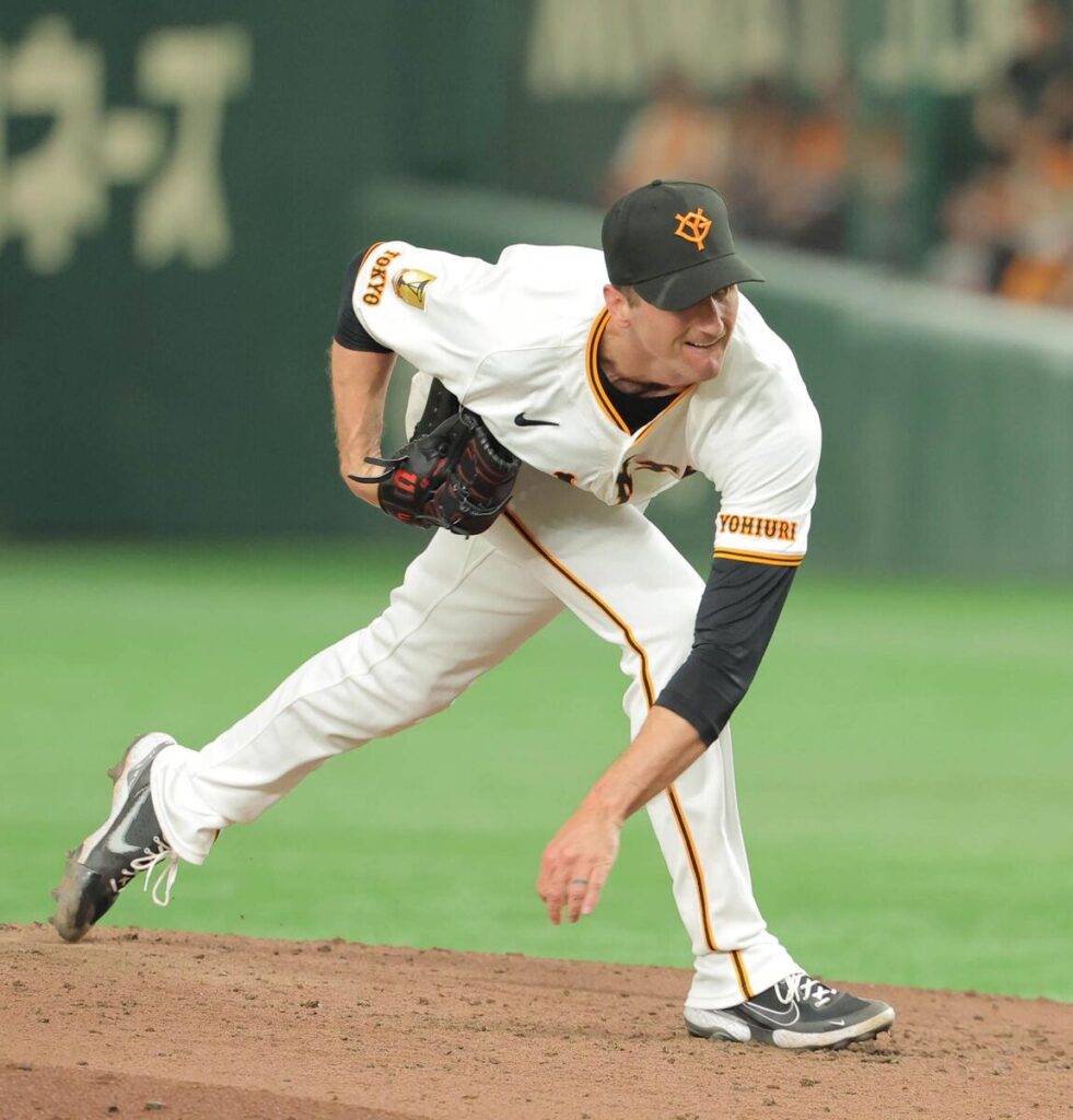 先発したグリフィンは、６回２安打２失点の粘投（カメラ・上村　尚平）