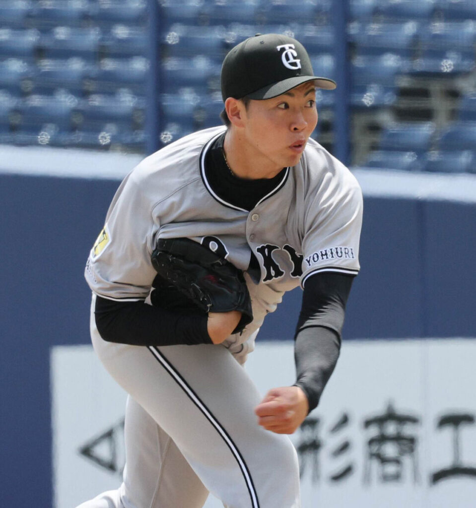 先発の森田駿哉　（カメラ・越川　亙）