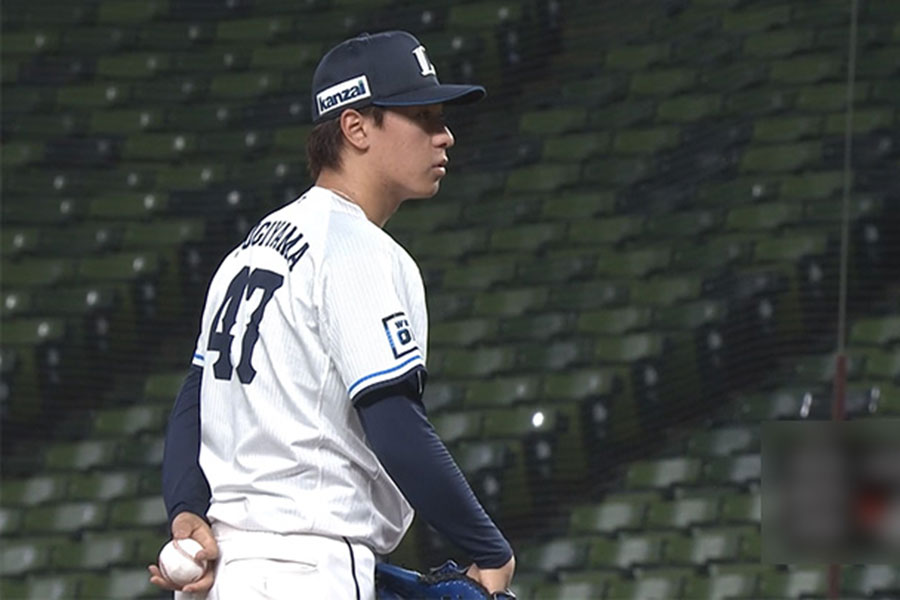 楽天戦に先発した西武・杉山遙希【画像：パーソル パ・リーグTV】