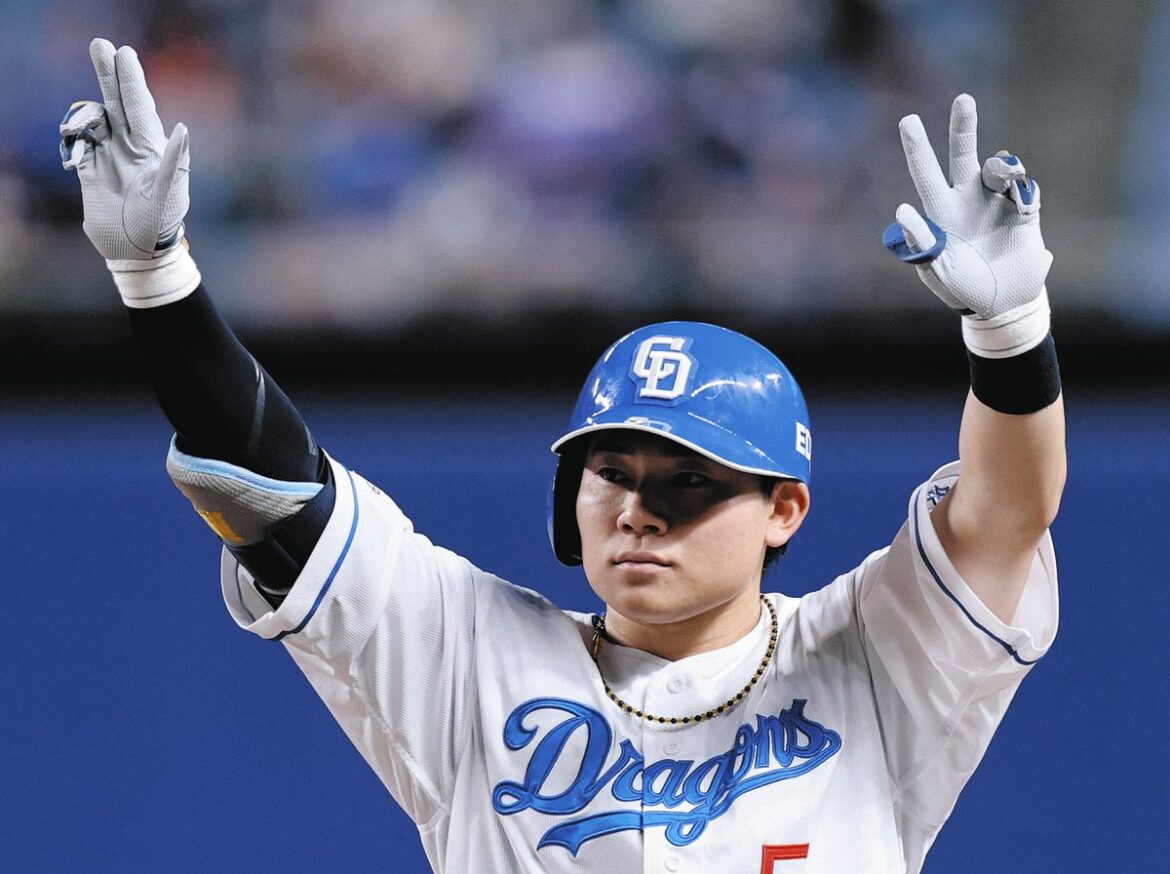 いきなり井上采配ズバリ、中日先制 初回、村松のバスターエンドランで広げたチャンス、岡林の二ゴロで三走の上林が生還（中日スポーツ） - Yahoo!ニュース - Yahoo!ニュース
