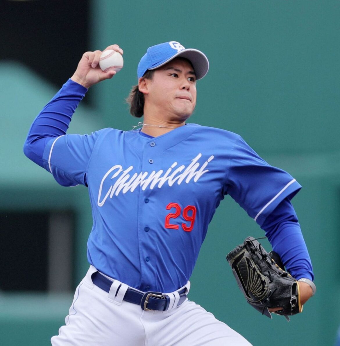 ウエスタン・リーグの阪神戦に先発する中日・松木平